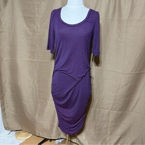 Motherhood Purple and Pink Striped Dress